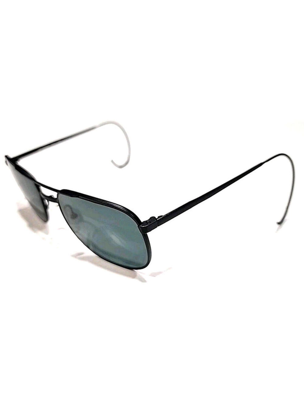 Art Craft Vintage Small Black Metal Gray Square Sunglasses 55-18 160 USA